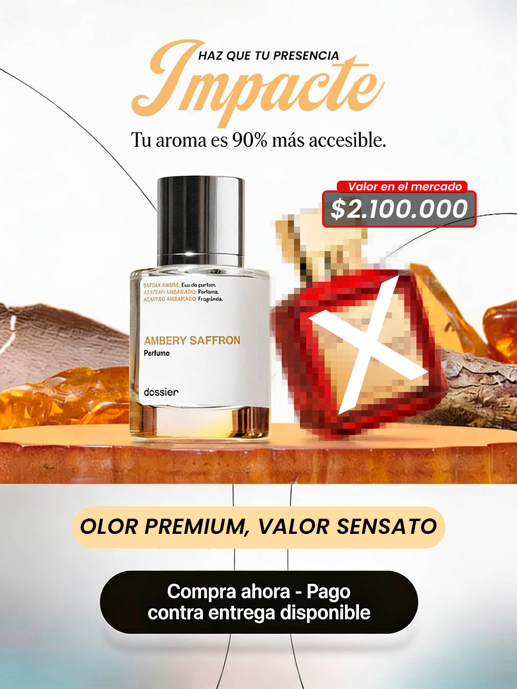 Ambery Saffron 💨 Dupe inspiración del Baccarat Rouge 540